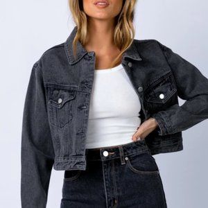 Princess Polly Easton Cropped Jean Jacket